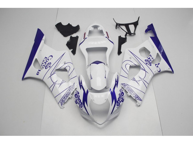 Bleu & Blanc Corona 2003-2004 Suzuki GSXR 1000 Carénage Moto Bleu & Blanc Corona 2003-2004 Suzuki GSXR 1000 Carénage Moto
