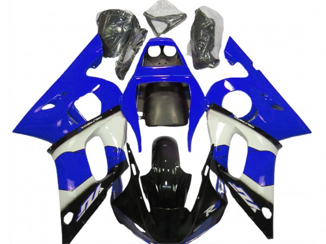 Bleu Blanc & Noir 1998-2002 Yamaha R6 Carénage Moto Bleu Blanc & Noir 1998-2002 Yamaha R6 Carénage Moto