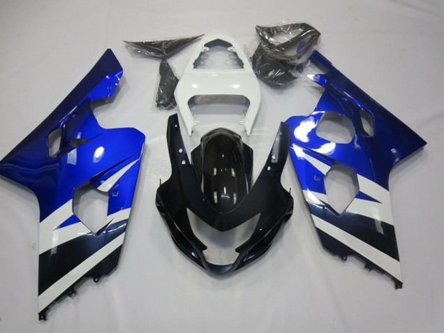 Bleu Blanc & Noir 2004-2005 Suzuki GSXR 600-750 Carénage Moto Bleu Blanc & Noir 2004-2005 Suzuki GSXR 600-750 Carénage Moto