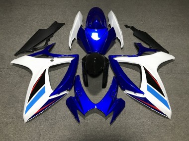 Bleu Blanc & Noir 2006-2007 Suzuki GSXR 600-750 Carénage Moto