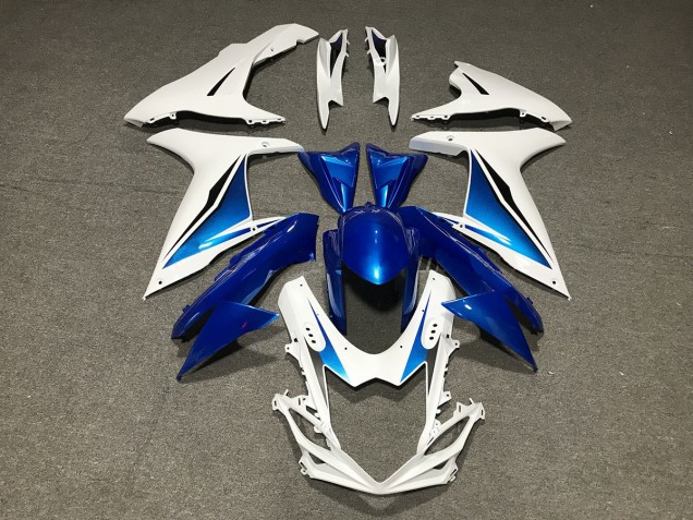 Bleu Blanc Personnalisé 2011-2024 Suzuki GSXR 600-750 Carénage Moto Bleu Blanc Personnalisé 2011-2024 Suzuki GSXR 600-750 Carénage Moto