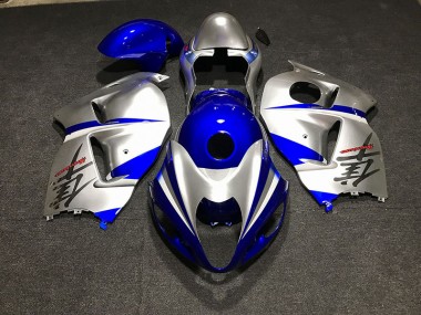Bleu Brillant & Argent 1997-2007 Suzuki GSXR 1300 Carénage Moto