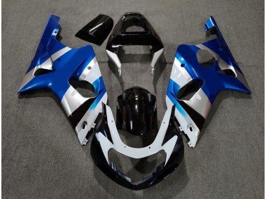 Bleu Brillant & Argent OEM 2000-2002 Suzuki GSXR 1000 Carénage Moto