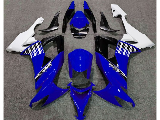 Bleu Brillant & Blanc 2008-2010 Kawasaki ZX10R Carénage Moto Bleu Brillant & Blanc 2008-2010 Kawasaki ZX10R Carénage Moto