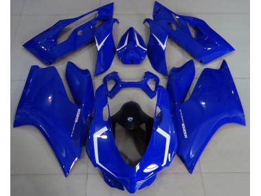 Bleu Brillant & Blanc 2011-2014 Ducati 1199 Carénage Moto