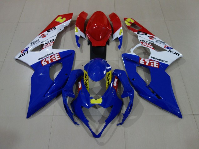 Bleu Brillant / Blanc / Rouge 2005-2006 Suzuki GSXR 1000 Carénage Moto Bleu Brillant / Blanc / Rouge 2005-2006 Suzuki GSXR 1000 Carénage Moto