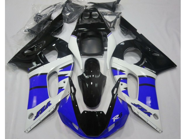 Bleu Brillant & Noir 1998-2002 Yamaha R6 Carénage Moto Bleu Brillant & Noir 1998-2002 Yamaha R6 Carénage Moto