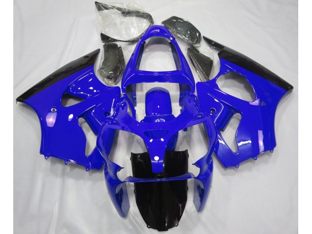 Bleu Brillant & Noir 2000-2002 Kawasaki ZX6R Carénage Moto Bleu Brillant & Noir 2000-2002 Kawasaki ZX6R Carénage Moto