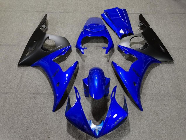Bleu Brillant & Noir 2005 Yamaha R6 Carénage Moto Bleu Brillant & Noir 2005 Yamaha R6 Carénage Moto