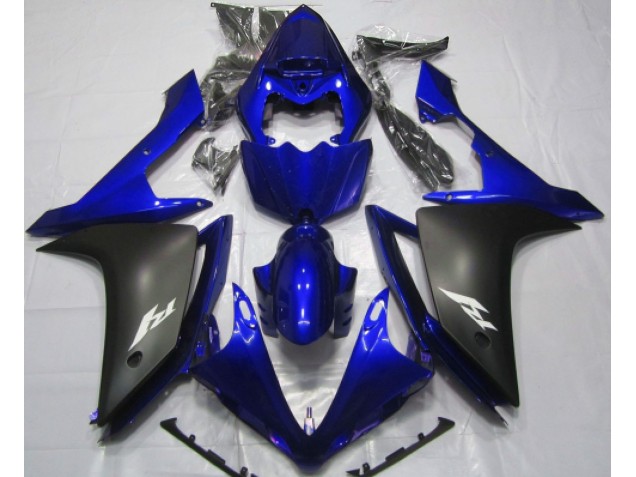 Bleu Brillant & Noir 2007-2008 Yamaha R1 Carénage Moto Bleu Brillant & Noir 2007-2008 Yamaha R1 Carénage Moto