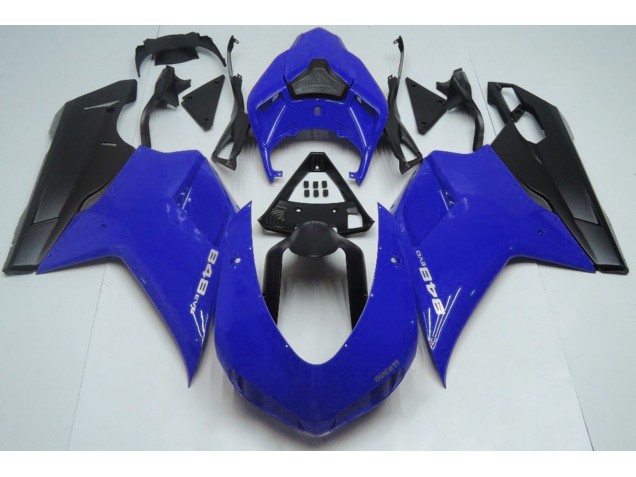 Bleu Brillant & Noir 2007-2014 Ducati 848 1098 1198 Carénage Moto Bleu Brillant & Noir 2007-2014 Ducati 848 1098 1198 Carénage Moto