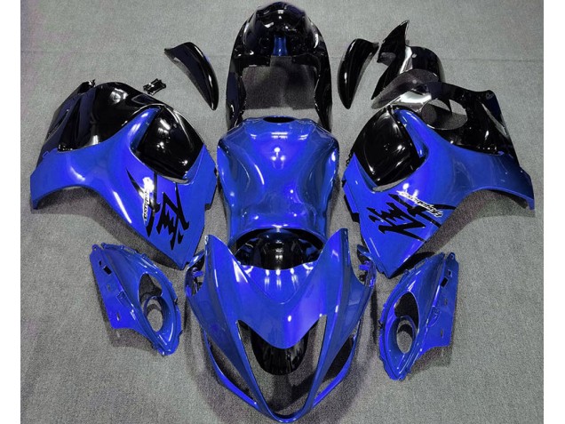 Bleu Brillant & Noir 2008-2020 Suzuki GSXR 1300 Carénage Moto Bleu Brillant & Noir 2008-2020 Suzuki GSXR 1300 Carénage Moto