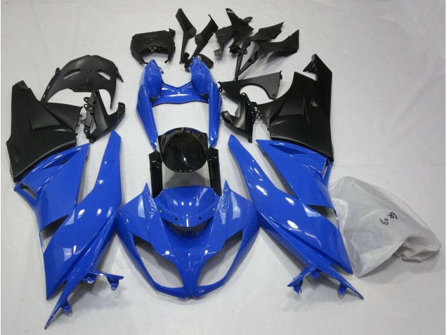 Bleu Brillant & Noir 2009-2012 Kawasaki ZX6R Carénage Moto Bleu Brillant & Noir 2009-2012 Kawasaki ZX6R Carénage Moto