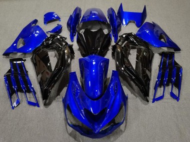 Bleu Brillant & Noir 2012-2021 Kawasaki ZX14R Carénage Moto