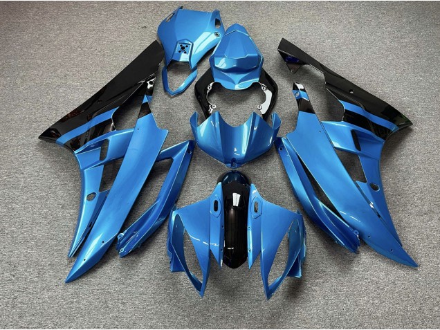 Bleu Ciel & Noir 2006-2007 Yamaha R6 Carénage Moto Bleu Ciel & Noir 2006-2007 Yamaha R6 Carénage Moto