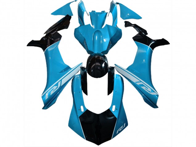 Bleu Ciel & Noir 2015-2019 Yamaha R1 Carénage Moto Bleu Ciel & Noir 2015-2019 Yamaha R1 Carénage Moto