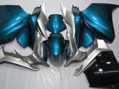 Bleu Clair & Argent 2010-2013 Honda VFR1200 Carénage Moto
