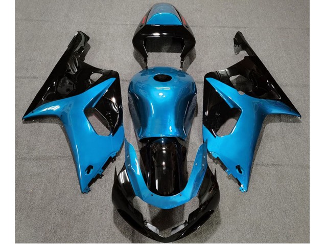Bleu Clair Brillant & Noir 2001-2003 Suzuki GSXR 600-750 Carénage Moto Bleu Clair Brillant & Noir 2001-2003 Suzuki GSXR 600-750 Carénage Moto