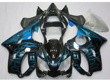 Bleu Clair Flamme 2001-2003 Honda CBR600 F4i Carénage Moto