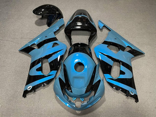 Bleu Clair Nacré & Noir 2001-2003 Suzuki GSXR 600-750 Carénage Moto Bleu Clair Nacré & Noir 2001-2003 Suzuki GSXR 600-750 Carénage Moto