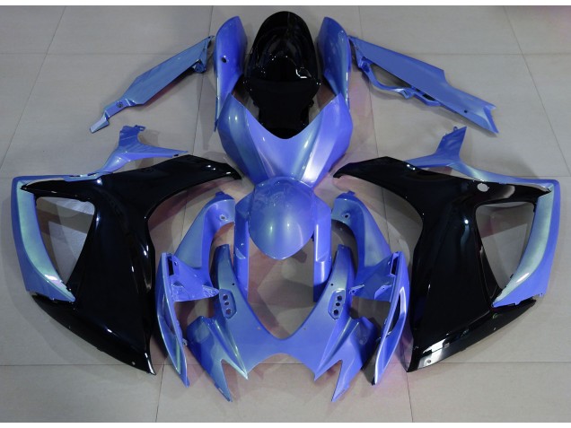Bleu Clair & Noir 2006-2007 Suzuki GSXR 600-750 Carénage Moto Bleu Clair & Noir 2006-2007 Suzuki GSXR 600-750 Carénage Moto