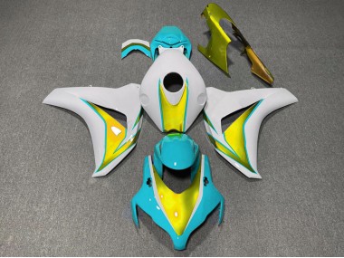 Bleu Clair & Or 2008-2011 Honda CBR1000RR Carénage Moto