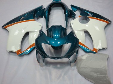 Bleu Clair & Orange 1999-2000 Honda CBR600 F4 Carénage Moto