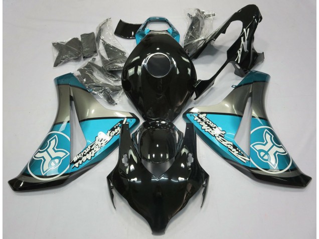 Bleu Clair Sur Noir Personnalisé 2008-2011 Honda CBR1000RR Carénage Moto Bleu Clair Sur Noir Personnalisé 2008-2011 Honda CBR1000RR Carénage Moto