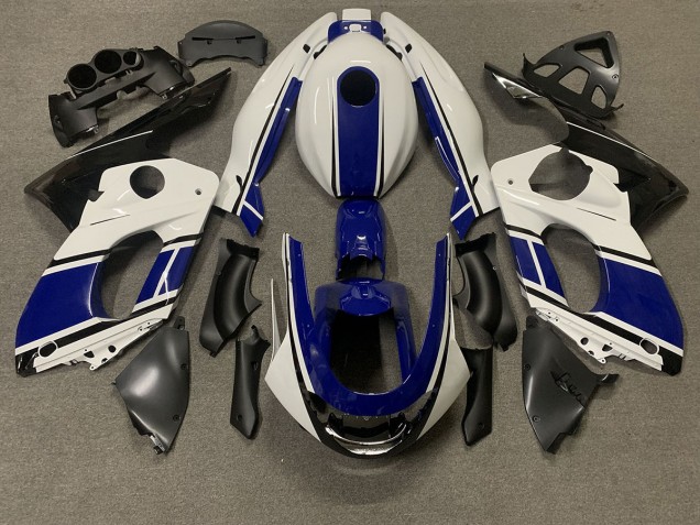 Bleu Foncé & Blanc 1998-2007 Yamaha YZF600 Carénage Moto Bleu Foncé & Blanc 1998-2007 Yamaha YZF600 Carénage Moto