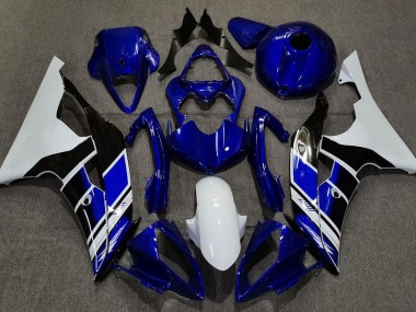 Bleu Foncé & Blanc Personnalisé 2008-2016 Yamaha R6 Carénage Moto