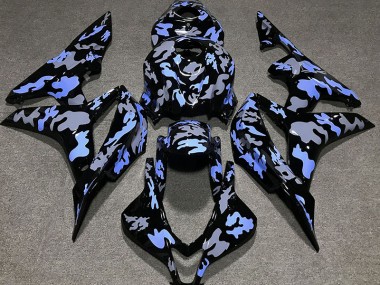 Bleu & Gris Camouflage 2007-2008 Honda CBR600RR Carénage Moto