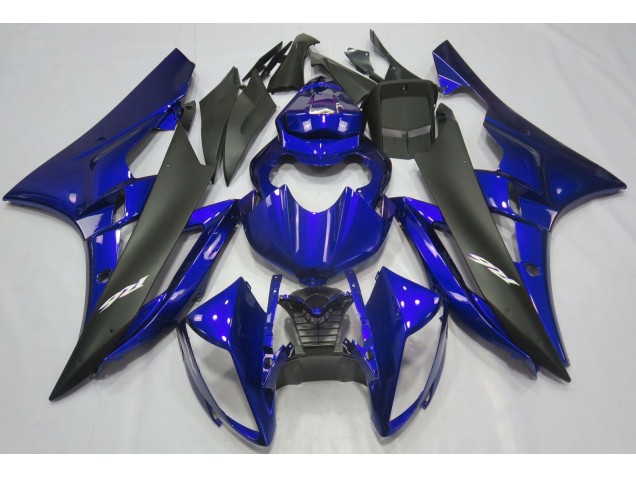 Bleu Métallisé & Noir 2006-2007 Yamaha R6 Carénage Moto Bleu Métallisé & Noir 2006-2007 Yamaha R6 Carénage Moto