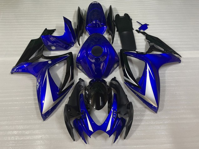 Bleu Noir & Blanc Spécial 2006-2007 Suzuki GSXR 600-750 Carénage Moto Bleu Noir & Blanc Spécial 2006-2007 Suzuki GSXR 600-750 Carénage Moto