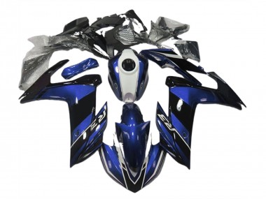 Bleu & Noir Brillant 2015-2018 Yamaha R3 Carénage Moto