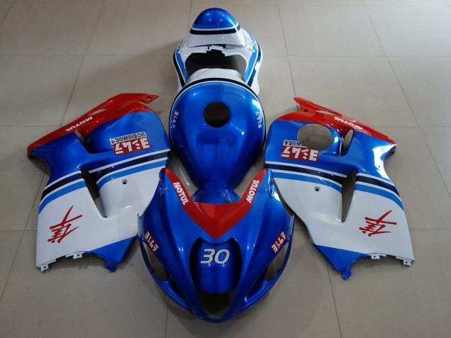 Bleu Océan & Logos 1997-2007 Suzuki GSXR 1300 Carénage Moto