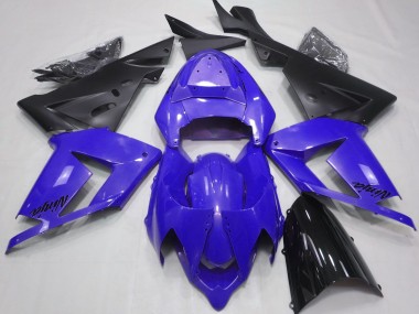 Bleu Perle & Noir 2004-2005 Kawasaki ZX10R Carénage Moto