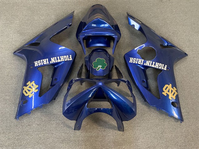 Bleu Profond 2003-2004 Kawasaki ZX6R Carénage Moto Bleu Profond 2003-2004 Kawasaki ZX6R Carénage Moto