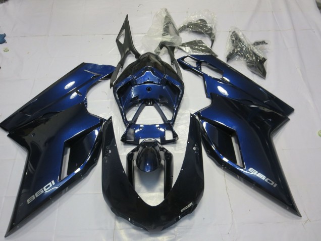 Bleu Profond 2007-2014 Ducati 848 1098 1198 Carénage Moto Bleu Profond 2007-2014 Ducati 848 1098 1198 Carénage Moto