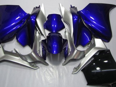Bleu Profond & Argent 2010-2013 Honda VFR1200 Carénage Moto