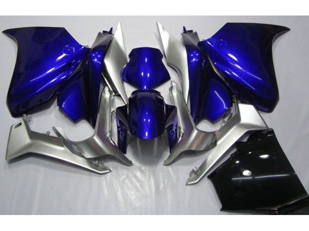 Bleu Profond & Argent 2010-2013 Honda VFR1200 Carénage Moto Bleu Profond & Argent 2010-2013 Honda VFR1200 Carénage Moto