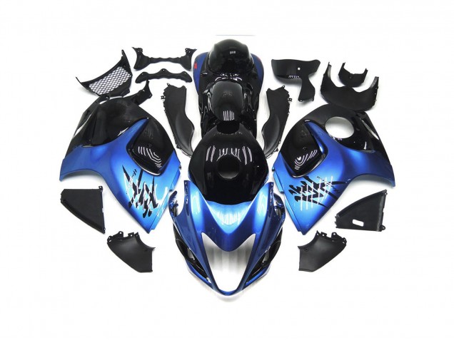Bleu Profond Avec Black Custom 2008-2020 Suzuki GSXR 1300 Carénage Moto Bleu Profond Avec Black Custom 2008-2020 Suzuki GSXR 1300 Carénage Moto
