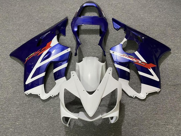 Bleu Profond & Blanc 2001-2003 Honda CBR600 F4i Carénage Moto Bleu Profond & Blanc 2001-2003 Honda CBR600 F4i Carénage Moto