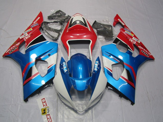 Bleu & Rouge 2003-2004 Suzuki GSXR 1000 Carénage Moto Bleu & Rouge 2003-2004 Suzuki GSXR 1000 Carénage Moto