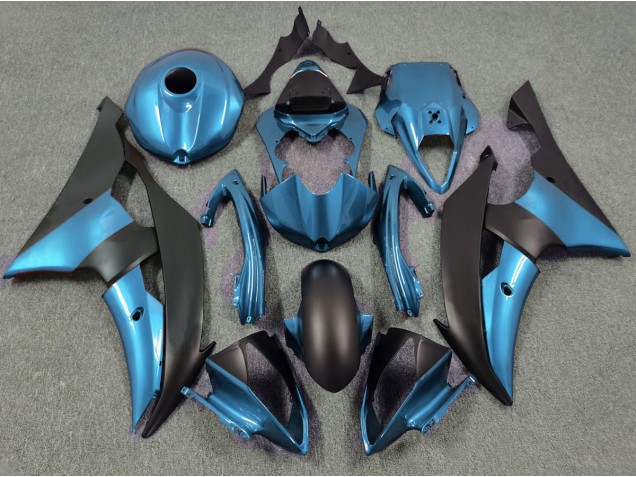 Bleu Électrique & Noir Mat 2008-2016 Yamaha R6 Carénage Moto Bleu Électrique & Noir Mat 2008-2016 Yamaha R6 Carénage Moto
