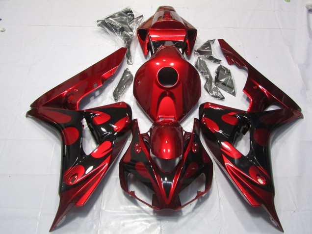 Bonbons Rouges & Noirs 2006-2007 Honda CBR1000RR Carénage Moto Bonbons Rouges & Noirs 2006-2007 Honda CBR1000RR Carénage Moto
