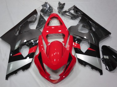 Brillant Rouge & Argent 2004-2005 Suzuki GSXR 600-750 Carénage Moto