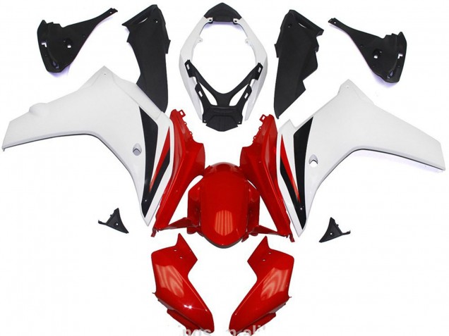 Brillant Rouge & Blanc 2011-2012 Honda CBR600F Carénage Moto Brillant Rouge & Blanc 2011-2012 Honda CBR600F Carénage Moto