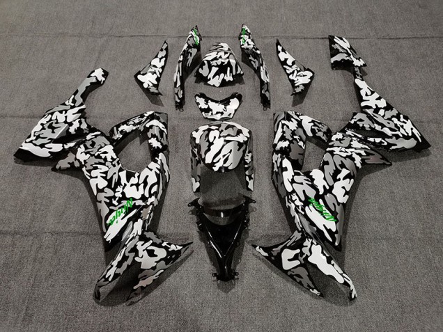 Camo & Logo Vert 2008-2010 Kawasaki ZX10R Carénage Moto Camo & Logo Vert 2008-2010 Kawasaki ZX10R Carénage Moto