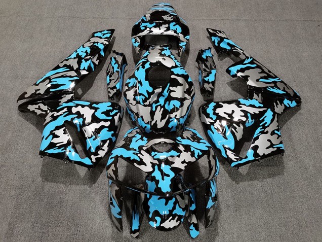 Camouflage & Bleu Clair 2005-2006 Honda CBR600RR Carénage Moto Camouflage & Bleu Clair 2005-2006 Honda CBR600RR Carénage Moto