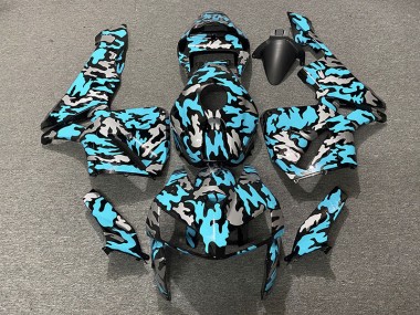 Camouflage & Cyan Clair 2005-2006 Honda CBR600RR Carénage Moto